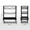 3 tier kitchen trolley steel+ MDF