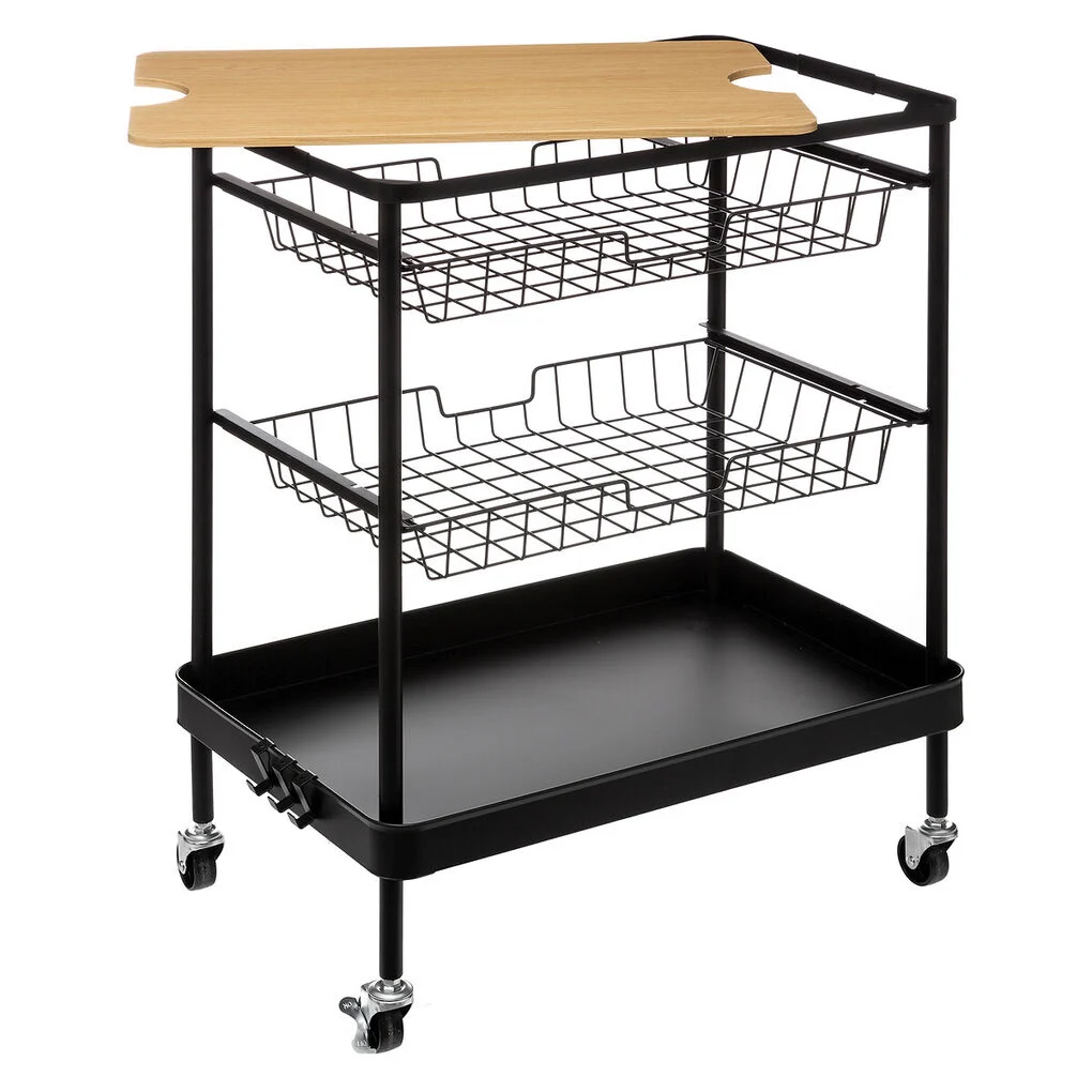 3 tier kitchen trolley steel+ MDF