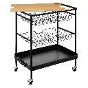 3 tier kitchen trolley steel+ MDF