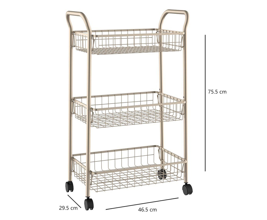 3 tier rolling cart
