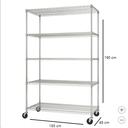 5 Tier Chrome Wire Shelving
