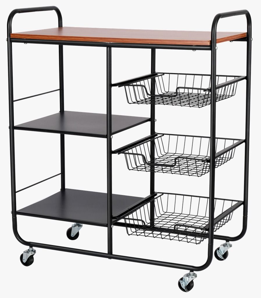 multi function kitchen trolley steel
