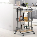 3 tier rolling cart steel