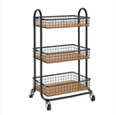 3 tier rolling cart steel