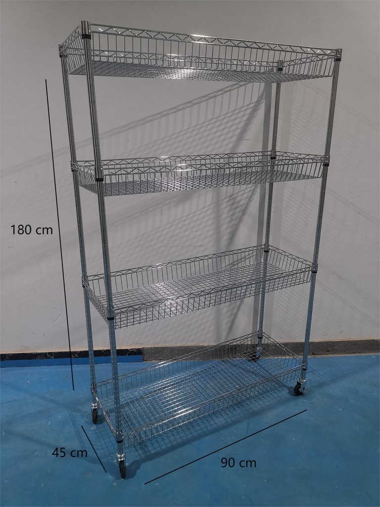 4 tier chrome  basket rack