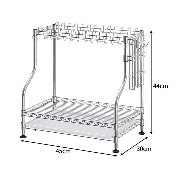 Adjustable Dish Rack 2 Shelf