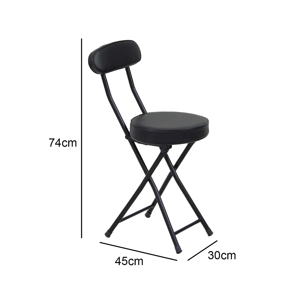 HM-SC23027A FOLDING CHAIR BLACK CHUSION