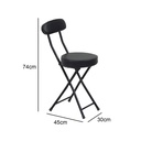 HM-SC23027A FOLDING CHAIR BLACK CHUSION