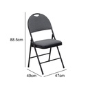 HM-SC25012 FOLDING CHAIR BLACK &GREY