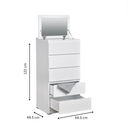 DRAWER, LILY-DRESSER-WHT