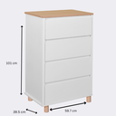DRAWER, CSD-AKSEL-2D-WHT