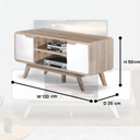 TV RACK, MH-1114-WTR-MPL