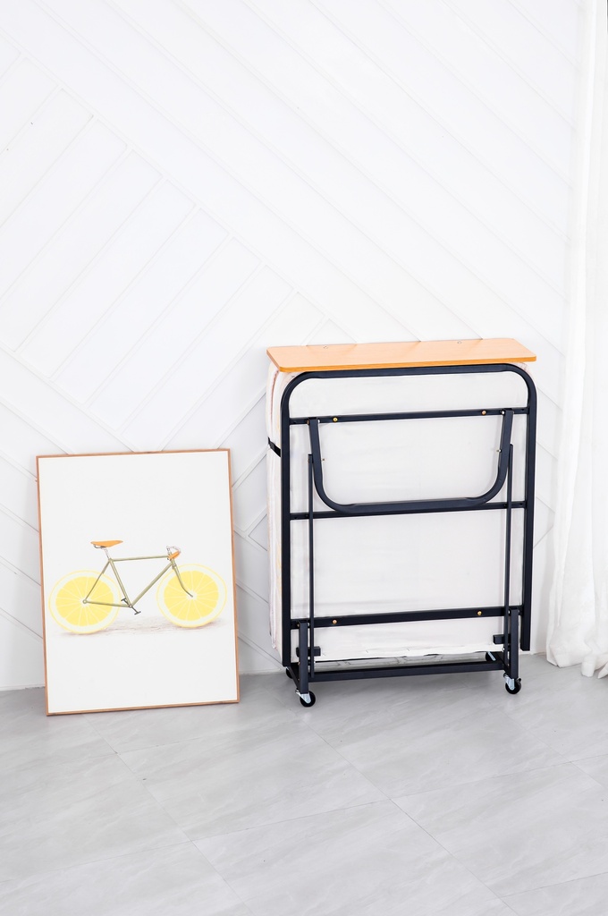 folding bed with wheel and mattress 80*190cm 
