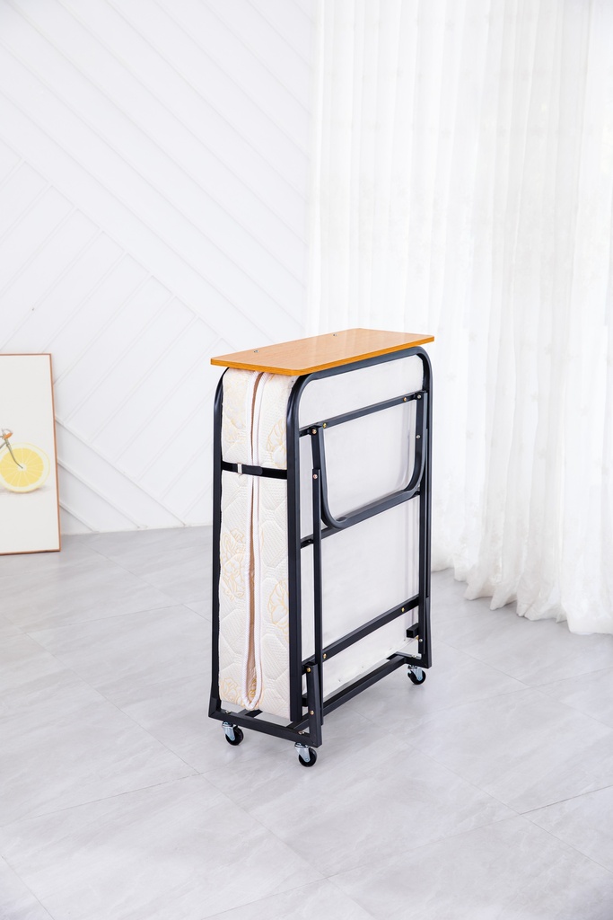 folding bed with wheel and mattress 80*190cm 