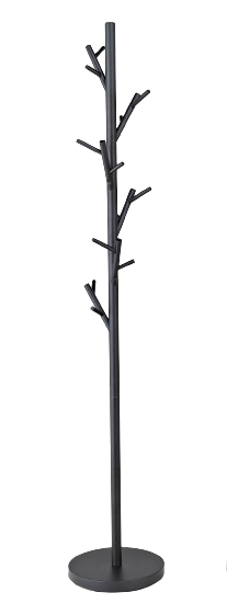 14141K2-COAT RACK, BLACK POWDER COATING  TUBULAR STEEL. 