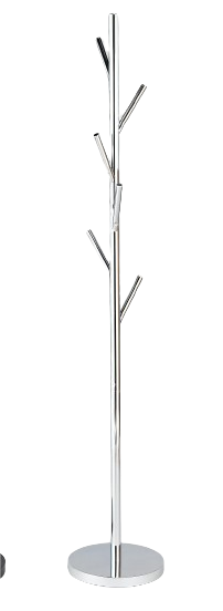 14143C-COAT RACK, CHROME PLATED TUBULAR STEEL. 