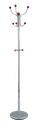 14171C-COAT RACK, CHROME PLATED TUBULAR STEEL WITH WOODEN KNOBS.