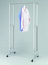 15003C06-FOLDING  GARMENT RACK, STURDY AND RUST RESISTANT CHROME FINISH STEEL FRAME 