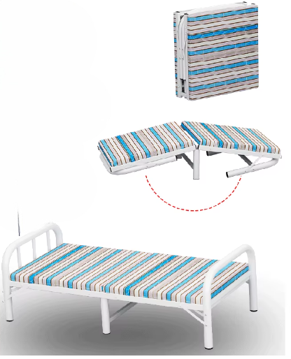 Folding Bed (yellow & blue )90*190cm