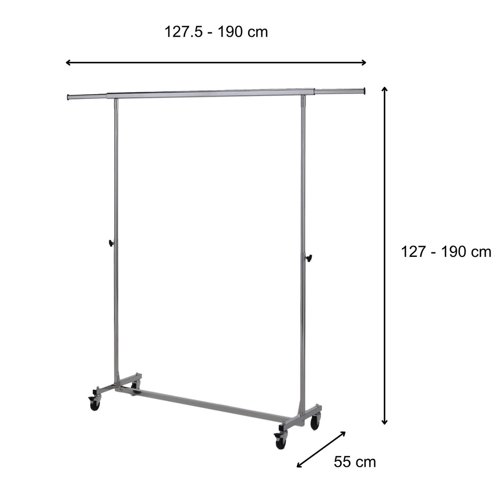 FGHS-5001 SINGEL GARMENT RACK SIZE-180*55*190