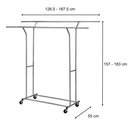 FGHD-5000 TWO BAR GARMENT RACK SIZE-187*55*183