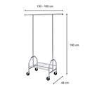 Single Garment Rack Extension Bar 130-160*48*190 CM