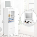 Tall Dresser for Small Spaces With Mirror 