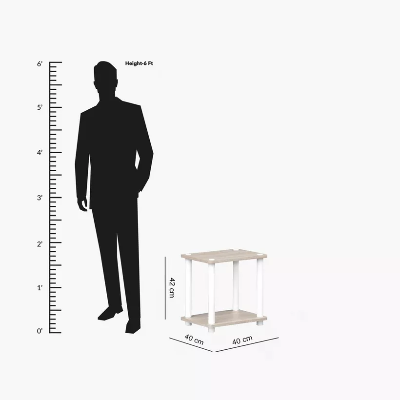  Poul End Table with Undershelf