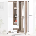 Santorini 4-Door Wardrobe with Drawers