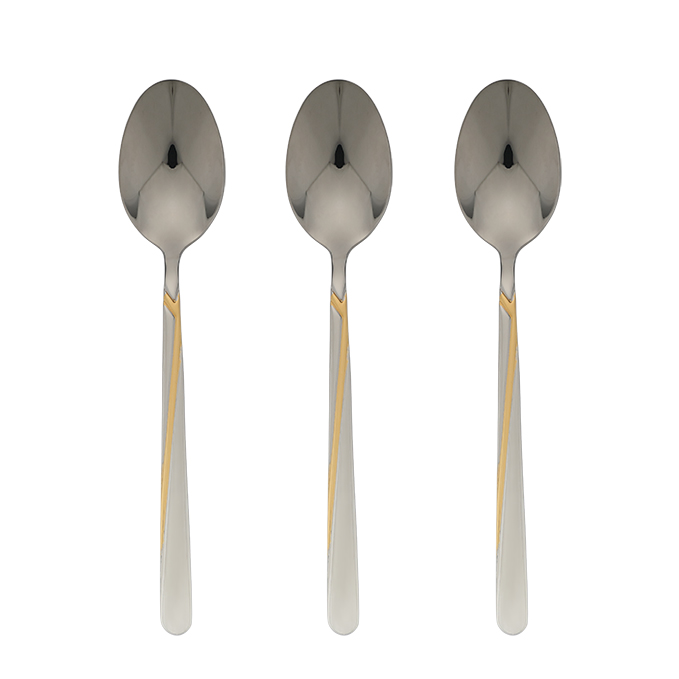 Table Spoon with Gold Touch - Set of 3