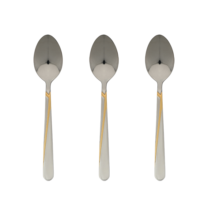 Tea Spoon With Gold Touch - Set of 3 