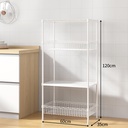 4 Tiers White Kitchen Rack