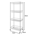 4 Tiers Chrome Basket Rack with Wheels