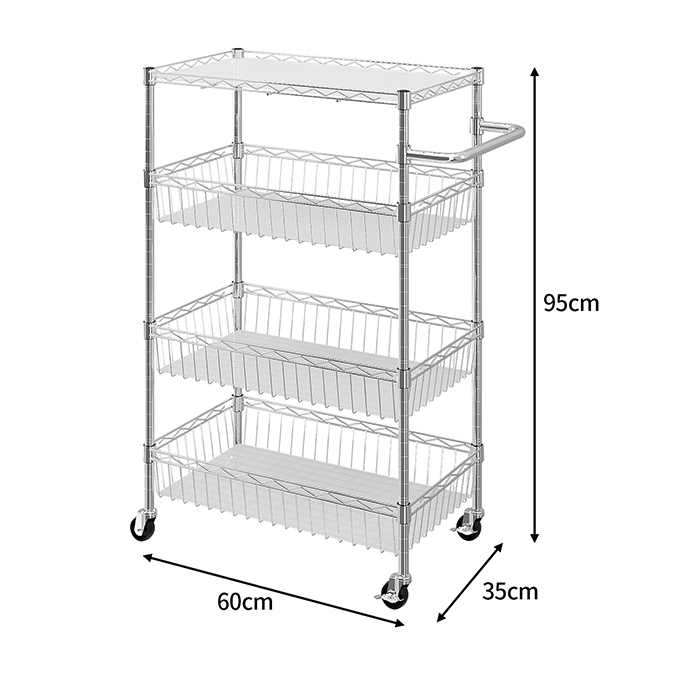 4 Tiers Basket Kitchen Rack