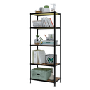 5 Tiers Black Bamboo Firber Wood Rack
