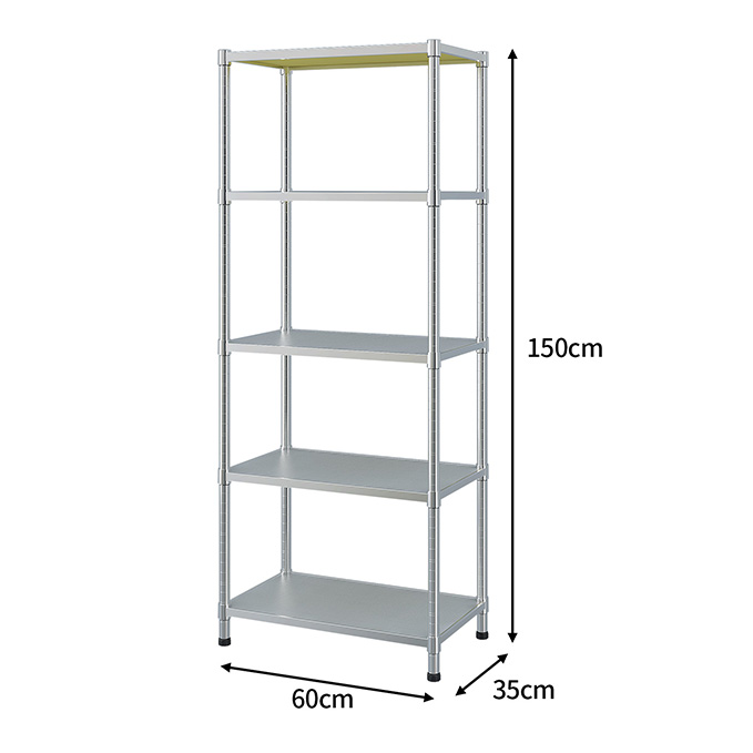 5 Tiers Chrome Bamboo Firber Wood Rack