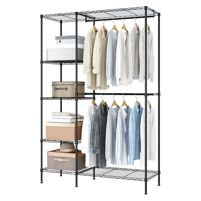 5 Tiers Black Garment Rack