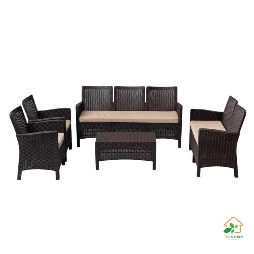 Rattan Sofa 7 Seater Outdoor Lounge Set 