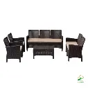 Rattan Sofa 7 Seater Outdoor Lounge Set 