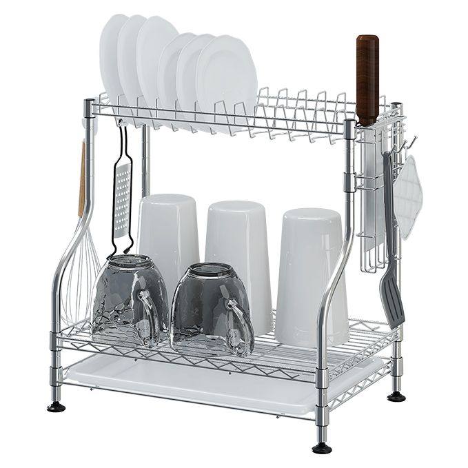 Adjustable Dish Rack 2 Shelf