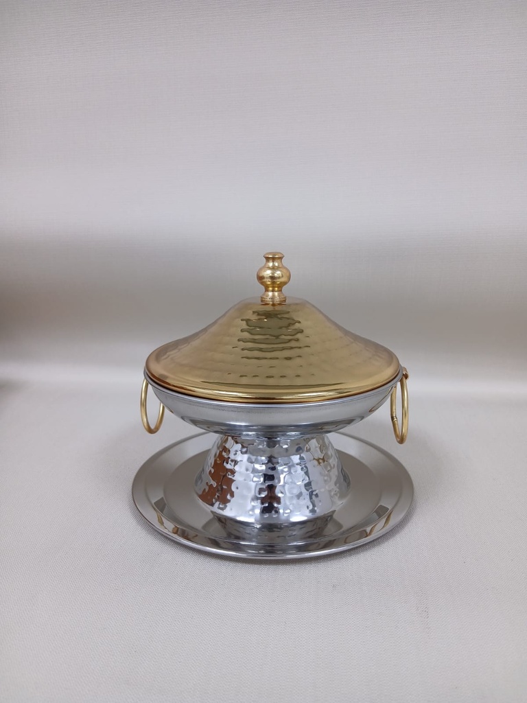 Silver Tureen with Gold Lid