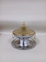 Silver Tureen with Gold Lid