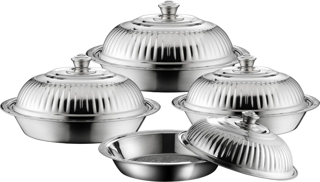 Multi-Size S.S Serving Tray with Lid (30–60 cm)