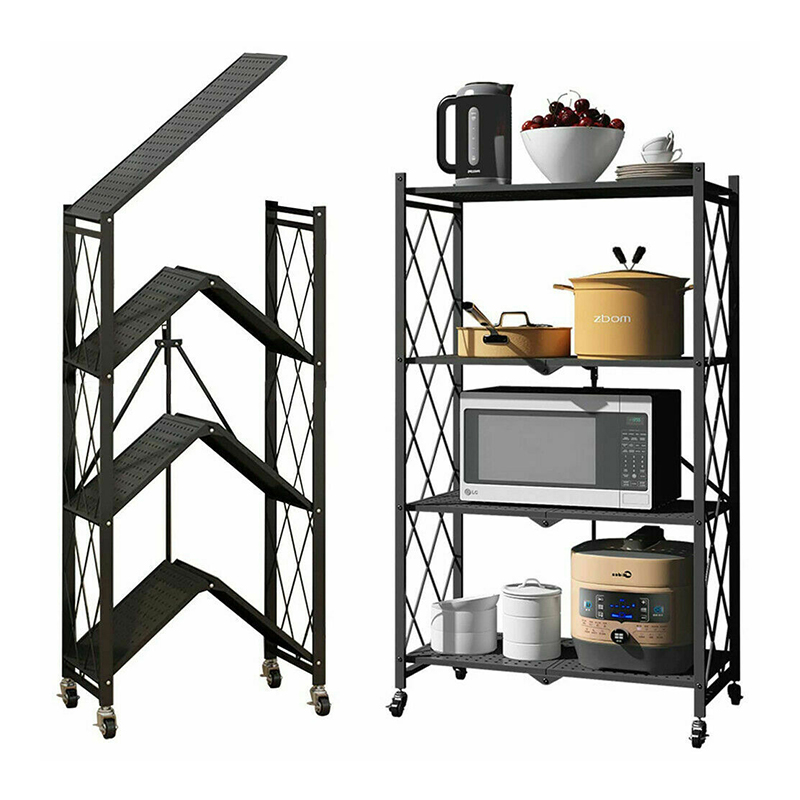 5-Tier Metal Folding Storage Rack – Multifunctional Organizer