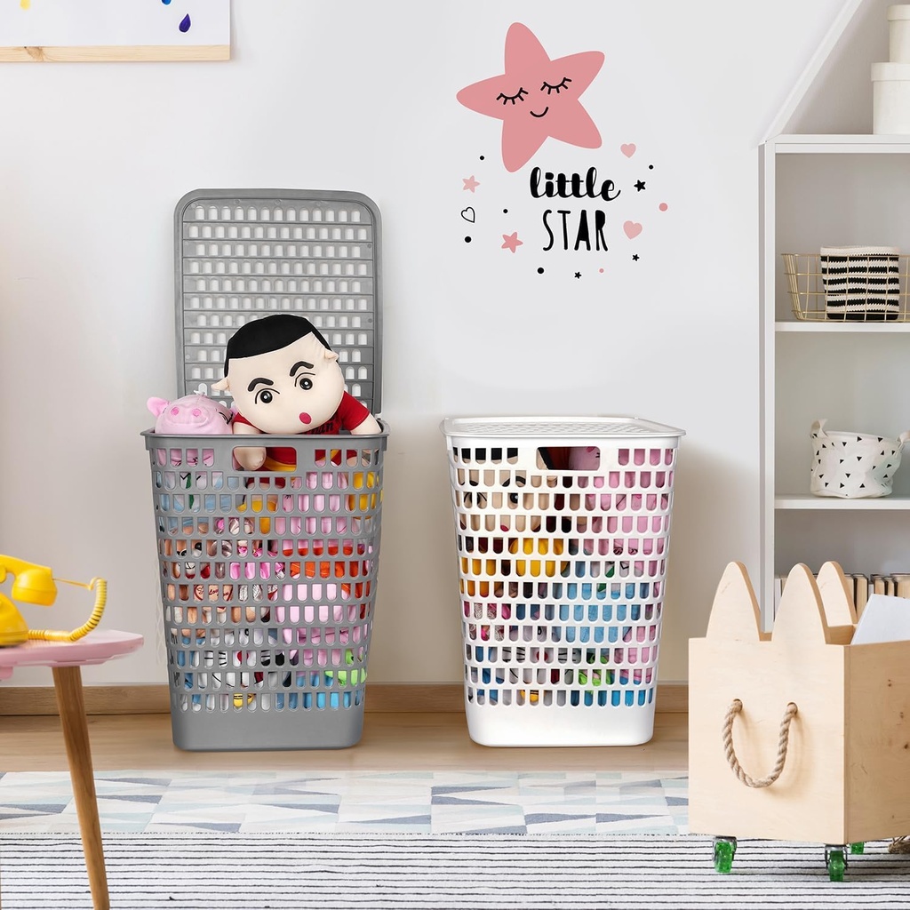 Flexible Laundry Basket with Lid