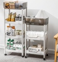 Three-tier storage cart with wheels