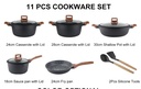 Grey Granite Non-Stick Cookware Set – 12 Pieces
