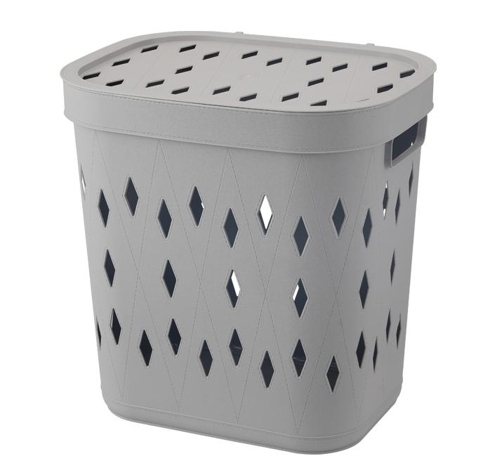 Plastic Laundry Basket – Grey