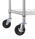 3 tiers chrome wire trolley cart