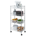 4 tiers basket wire shelving